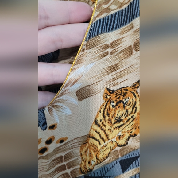 Nwot Vintage Mystique safari print kaftan OS - Picture 7 of 7